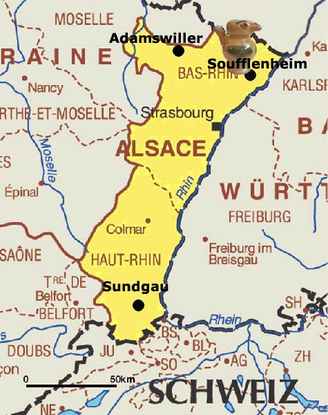 Carte de la rgion Alsace  commission europenne